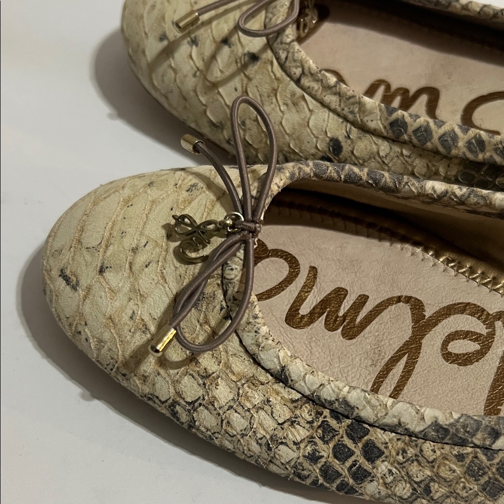 Women’s Sam Edelman Snakeskin Flats size 7.5 - Picture 3 of 9